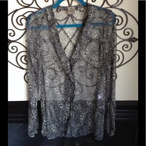 SW3 bespoke 100% silk blouse S button front blouse